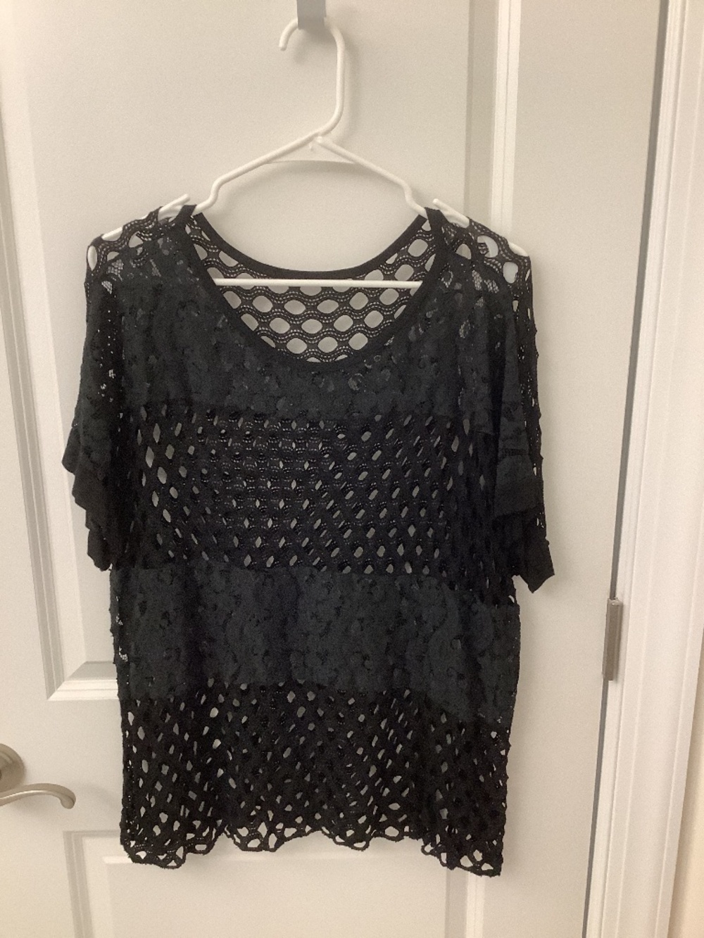 Black crochet and lace top purchased in Italy!